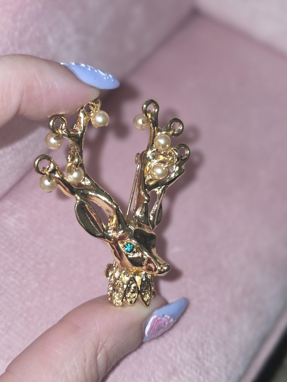 RARE Signed KJL "Kenneth Jay Lane" Deer Brooch Vintage